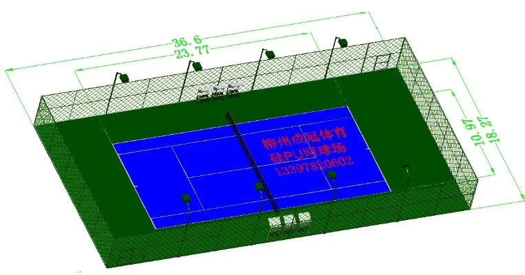 网球场地面施工标准尺寸及相关规定说明-第2张图片-www.211178.com_果博福布斯