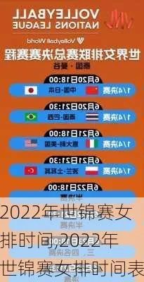 2022年世界杯排球赛时间表公布（中国队能否卫冕？）