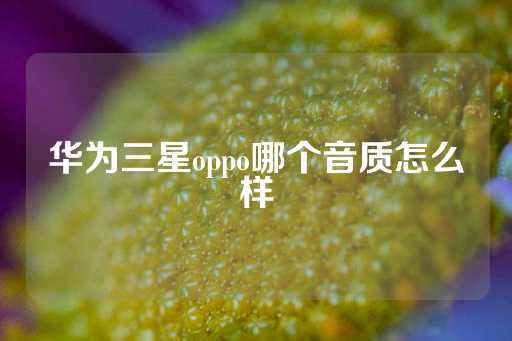 华为三星oppo哪个音质怎么样-第1张图片-皇冠信用盘出租